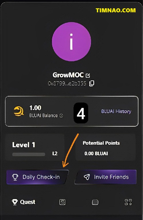 BluWhale DAILY CHECKIN