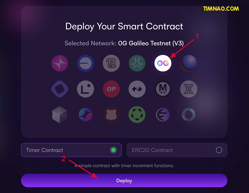 0G Labs airdrop - Deloy your smart contract