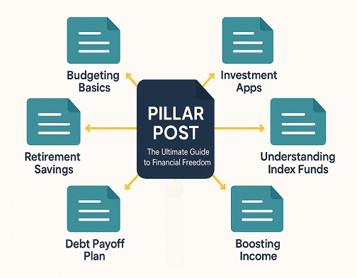 Invisible Marketing - Hub-and-Spoke Content Strategy Diagram