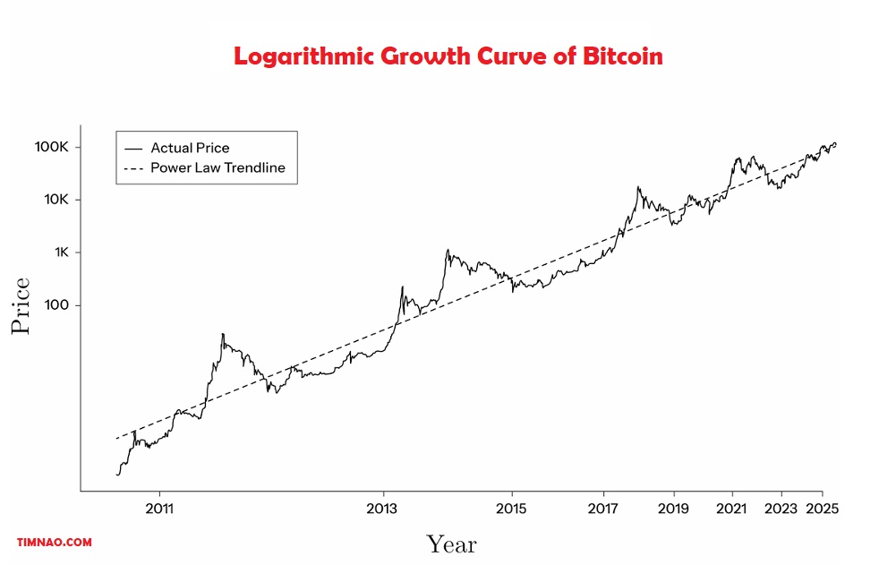Logarithmic Growth Curve of Bitcoin - Bitcoin for Beginners