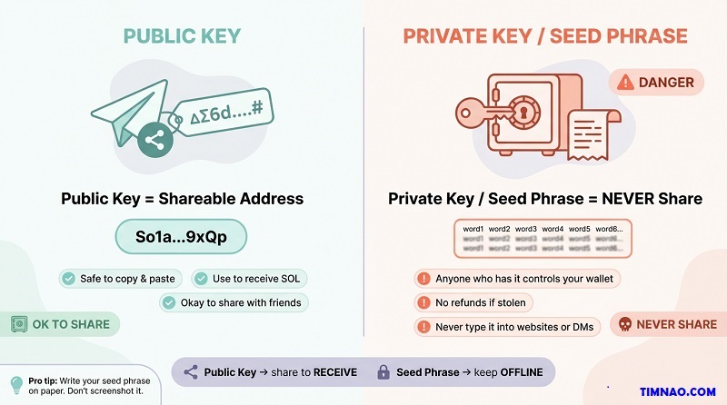 solana wallet public vs private key