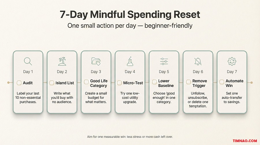7-day mindful spending reset