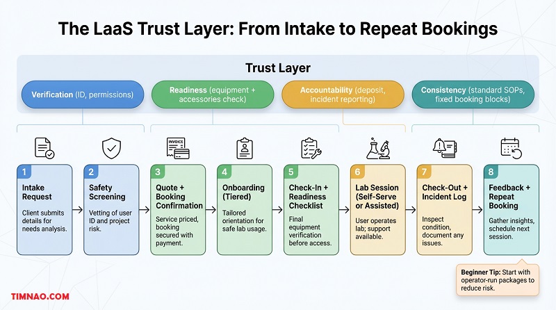 The LaaS Trust Layer From Intake to Repeat Bookings
