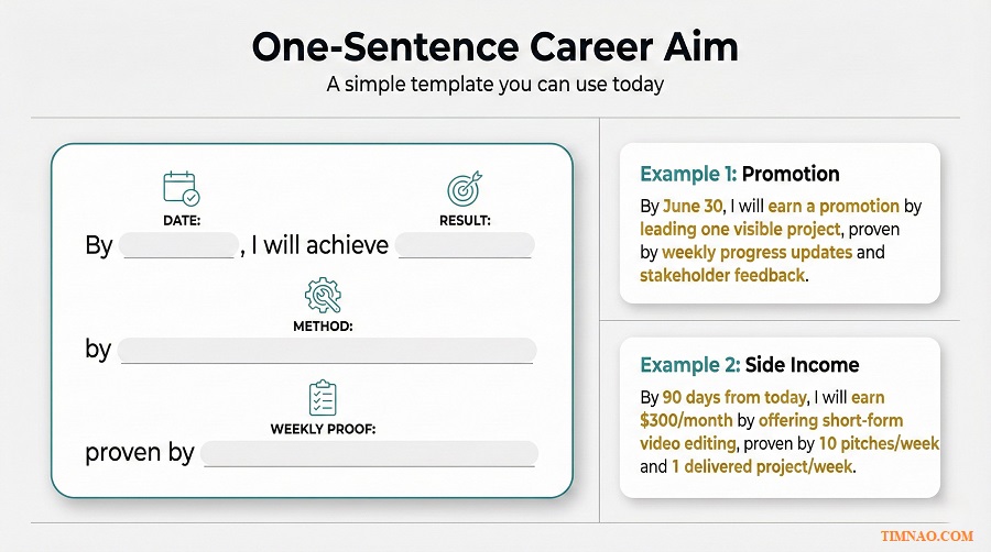 career aim one sentence template