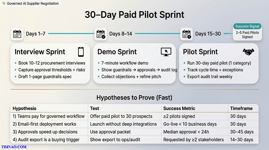 30 day paid pilot plan infographic
