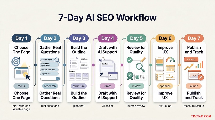7 day ai seo workflow sprint