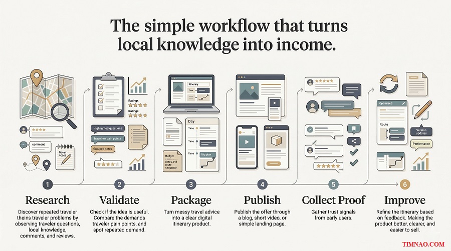 travel itinerary workflow diagram